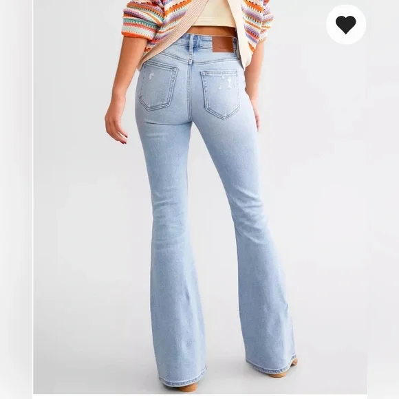 Like New Buckle Hidden Jeans Happi High Rise Flare Jean - Picture 12 of 14
